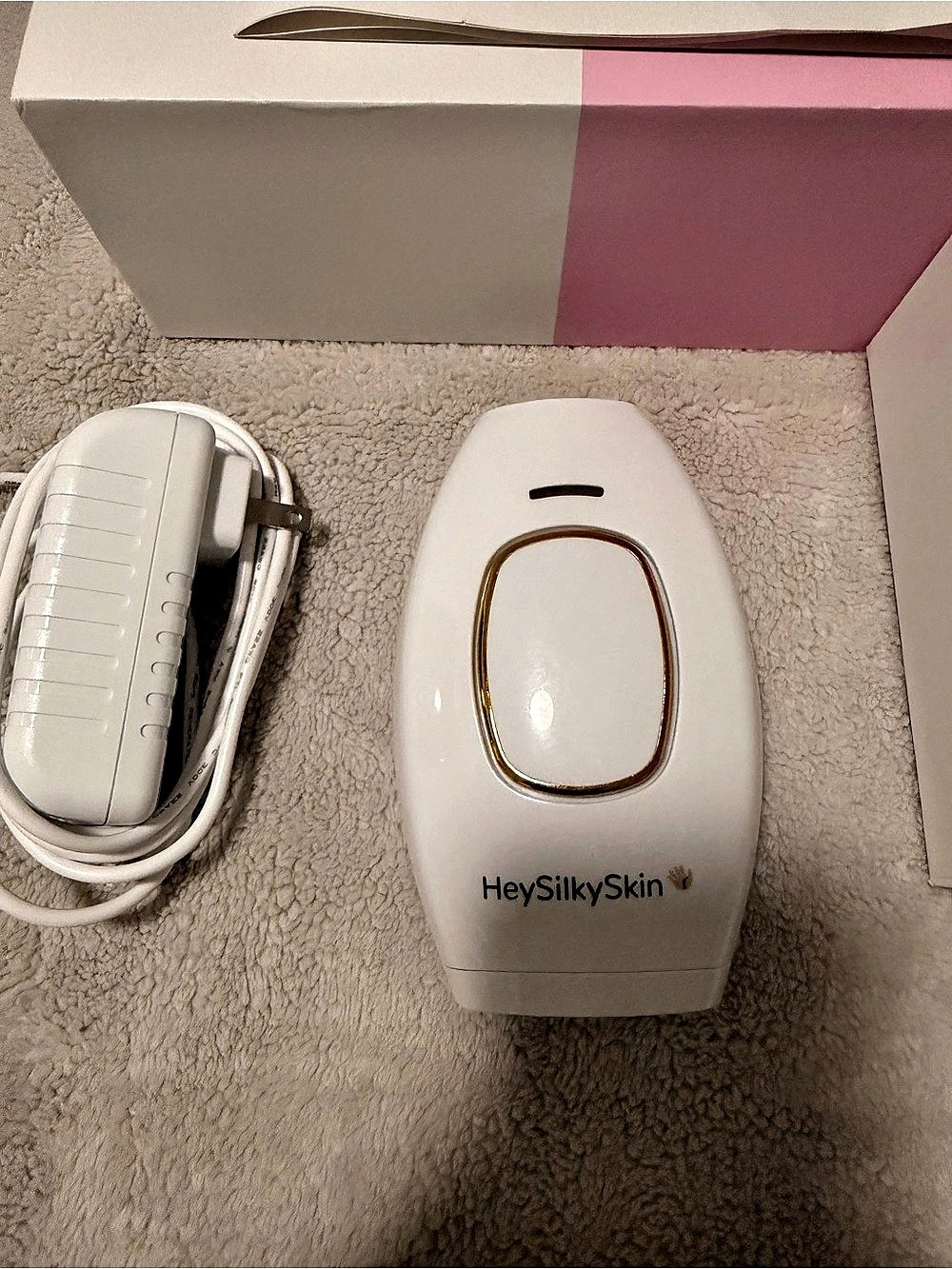 HeySilkySkin Advanced IPL Hair Removal Handset White & Pink
